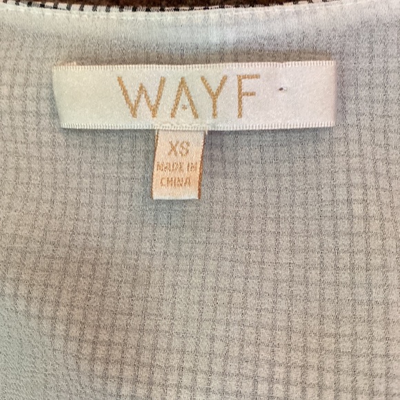 WAYF Micha Ruffle Sleeve Windowpane Top - Picture 4 of 11